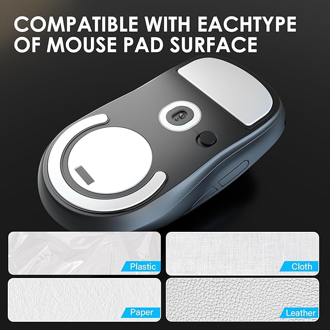 2 Pack G Pro X Superlight Wireless Gaming Mouse Feet Sliding Stickers, Wear-Resistant Mice Glass Skates Pad Compatible with Logitech Mouse Feet Replacement (Glide Mice Skates, White PTFE)