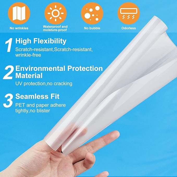 RyhamPaper Thermal Laminating Pouches, Laminating Sheets 8.9 x 11.4-Inches/Letter Size/5 mil, 300 Pack Laminator Sheets for Sealed Document, Cards, Clear Laminated Finish, Round Corner, Waterproof