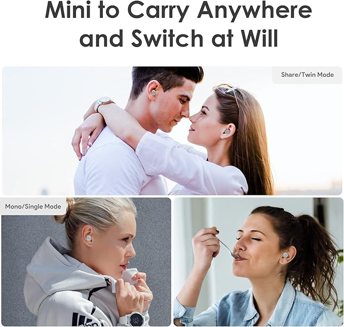 PALOVUE Wireless Earbuds, in-Ear Earphones with Bluetooth 5.3, Built-in Mic, 35H Playtime Deep Bass Stereo, with Lightweight Compact Charging Case for Sport/Work Compatible iPhone Android