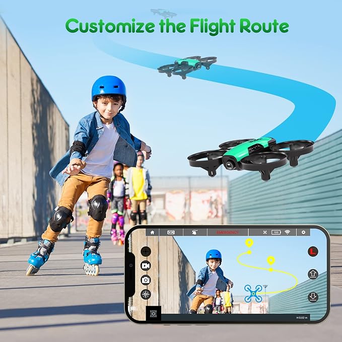 Loolinn | Drone for Kids Gift with Camera - Mini Drone, Remote Control Quadcopter Drone with 90° Adjustable Camera, Safe for Kids, Photos and Videos, Easy to Fly (Christmas Gift for Boys and Girls)