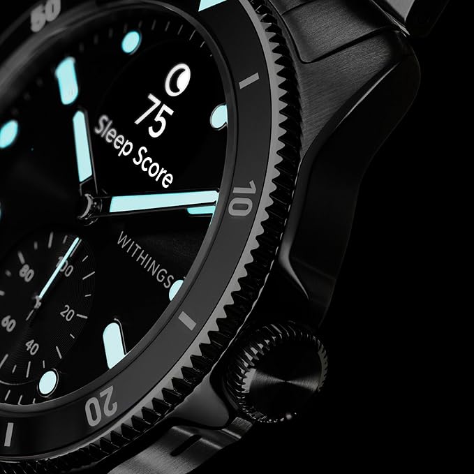 Withings Scanwatch Nova - Heart Health Hybrid Smart Watch for Men & Women - SPO2, Temperature Monitoring, Sleep, Respiratory Health, Cycle Monitoring, 30-Day Battery Life, Apple iOS/Android