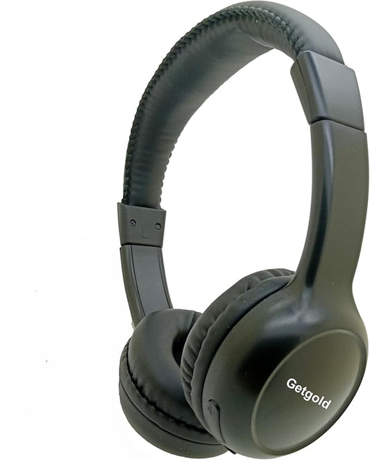 Kids Wireless Headphones, Over-Ear Design with Bluetooth 5.0, Adjustable Over-Ear Design, Available in Blue, Black, Pink (Black)