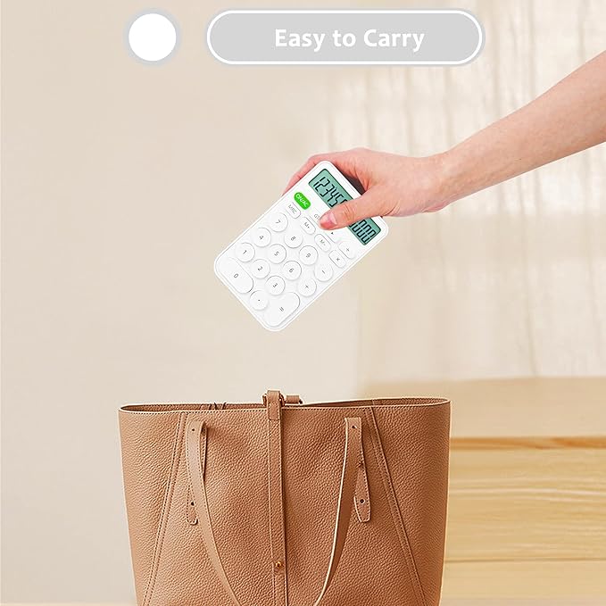 VEWINGL Standard Calculator 12 Digit,Desktop Large Display and Buttons,Calculator with Large LCD Display for Office,School, Home & Business Use,Automatic Sleep,with Battery