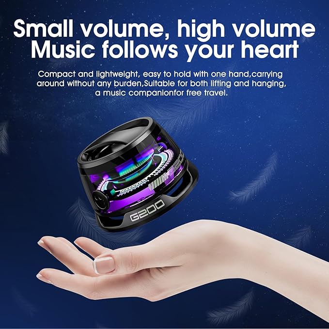 Magnetic Bluetooth Speakers,Small Bluetooth Speaker with Multi-RGB Color Light and Phone Holder for Metal Surface, Perfect Mini Speaker for Shower,Room,Bike,Car,Outdoor Gifts for Teens