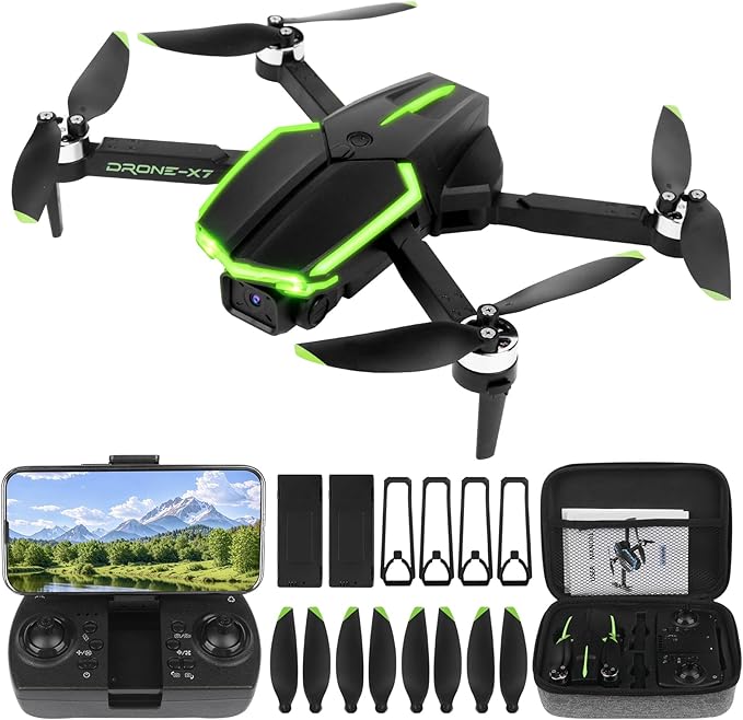 Drone with Camera 1080P, Best gift for Beginners and Adults, One-Key Takeoff/Landing, Gestures Selfie, Altitude Hold, 3D Flips, rc camera drone, Foldable Remote Control Quadcopter drones
