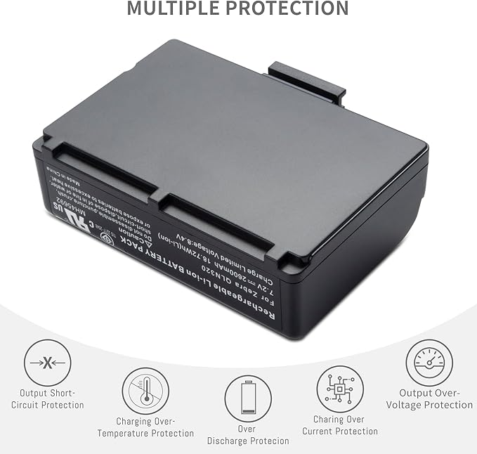 10Pack 3400Mah battery for Zebra Printer ZQ610 QLN320 QLN220 QLN220(HC) QLn320HC ZQ500 ZQ510 ZQ520 ZQ521 ZQ610 ZQ620 ZR628 ZR638 ZQ658 ZQ668 ZR658 ZR668 PN BTRY-MPP-34MA1-01 P103165-101 P1089503-003