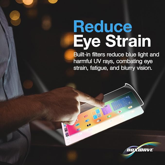 BoxWave Screen Protector Compatible With Amazon Echo Show 21 - ClearTouch Crystal Anti-UV EyeCare (2-Pack), Filters out Harmful Blue Light Reduce Fatigue
