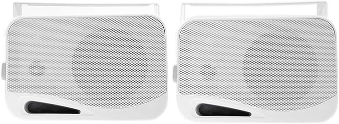 Rockville HP4S Pair 360W 4" Outdoor/Indoor Speakers 4 Ohm, Weather-Resistant, Swivel Brackets, 4" Woofer + 1/2" Tweeter, for Home Theater and Patio