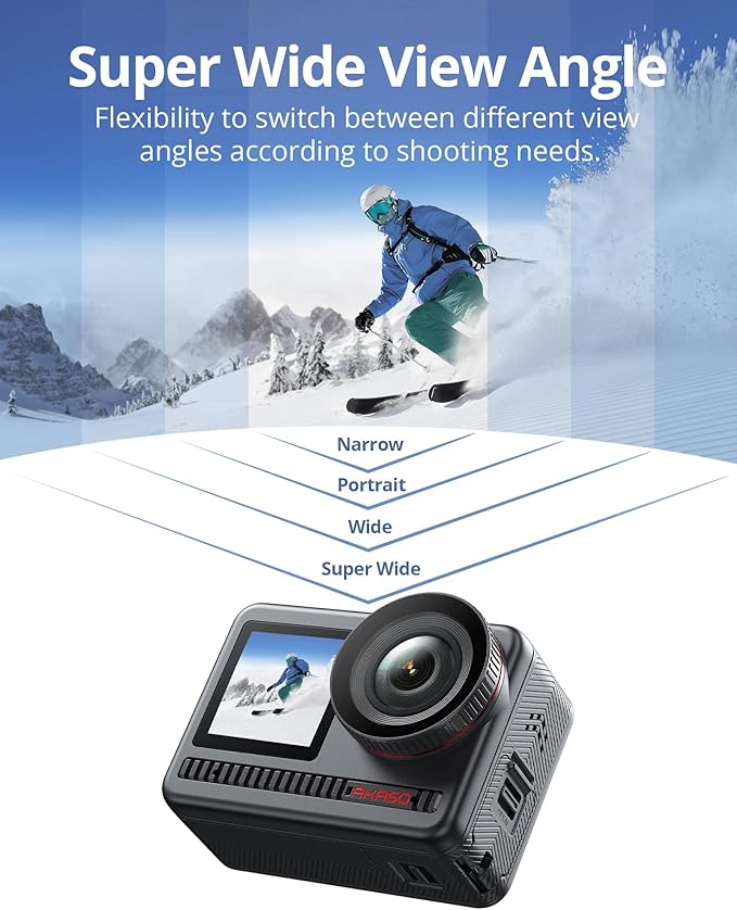 AKASO Brave 8 4K60FPS Action Camera, 48MP Photo Touch Screen Waterproof Super Wide Angle 16x Slo-mo SuperSmooth Stabilization Underwater Camera with Remote Control Helmet Accessories (Brave 8)