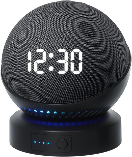 Battery Base for Do/t 4th & 5th Generation Portable Do/t 5TH Gen and Nest WiFi Battery Base Stand, Not Including The Speaker (Black)