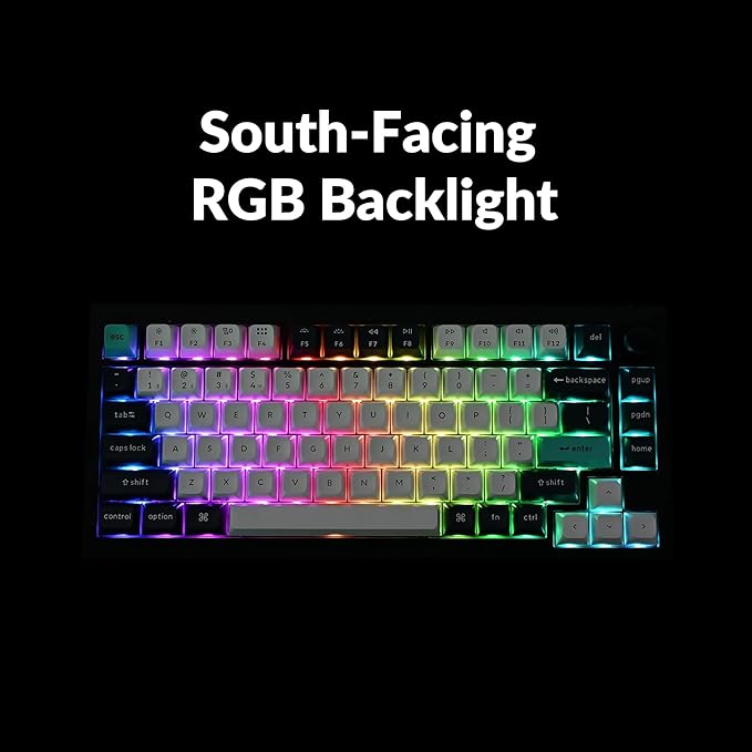 Keychron Q1 Max RGB QMK/VIA Custom Mechanical Keyboard, Hot-Swappable Full Metal Programmable Knob with Gateron Jupiter Red Switch, 2.4 GHz/Bluetooth/Wired Gaming Keyboard for Mac Windows Linux
