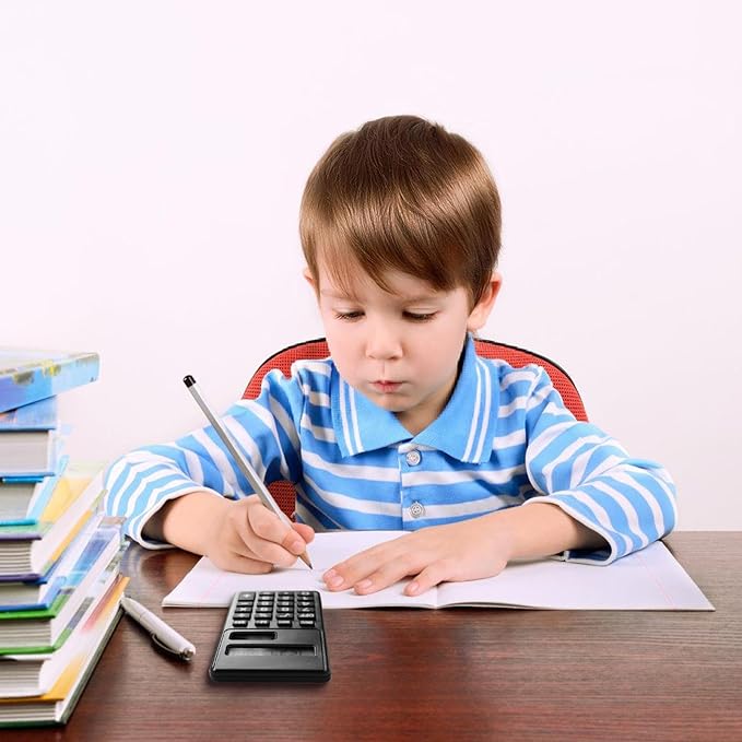 Basic Calculator, Mini Calculators Pocket Size Basic Calculators, 8 Digit Display Solar Battery Dual Power Function Calculator Bulk for Students Kids School Home Office (20)