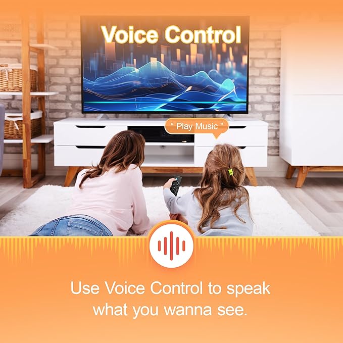 Voice Remote Control Fit for All Fireseries TV Cube/Stick, Compatible with Stick (2nd/3rd Gen)/Lite/HD, Stick 4K/4KMax (1st/2nd Gen), and for All Insignia-Toshiba-Pioneer-Omni QLED Series