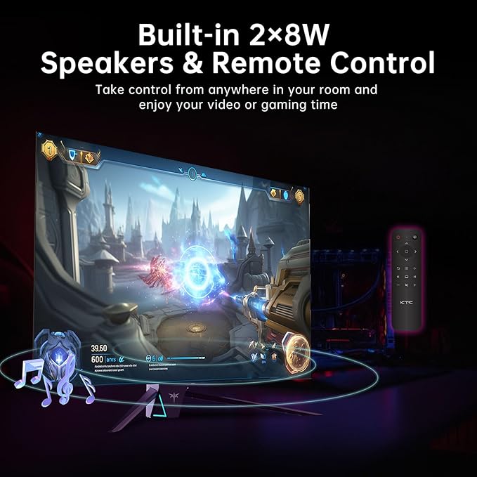 KTC 42 Inch 4K OLED Gaming Monitor, 0.1ms GTG 138Hz, 134% sRGB, 4-Side Frameless, Type-C 90W, Speakers,Remote, Freesync G-Sync, DP/HDMI/USB, VESA, Ultrawide OLED Monitor for Gaming(Without Base)