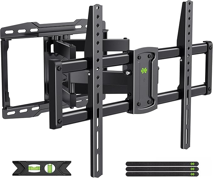 USX Mount Full Motion TV Wall Mount for 42-85 inch, TV Mount Swivel and Tilt,Wall Mount Bracket with Dual Articulating Arms Up to 132lbs, VESA 600x400mm, Max 16" Wood Studs, UL Listed XML019