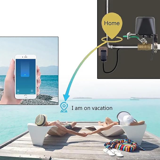 WiFi Smart Valve MD100A,Tuya App 2.4Ghz Compatible with Alexa,Google Assistant,Manually Open Valve Manipulator