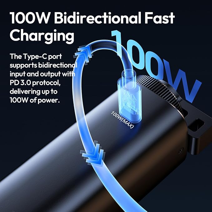 ULANZI BG5 Handheld Battery Grip 92.16Wh&Power Bank with 100W PD Bidirectional Fast Charging, Compatible with Sony/Canon/Nikon/GoPro, Ideal for Laptop/Drone/Live Streaming/Vlogging/Photography