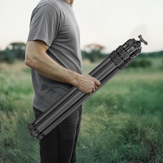 FANAUE Carbon Fiber Tripod for Hunting,360 Degree BallHead,with Arca Swiss Quick Release Plateand Hands-Free Operation for Hunting, Shooting, and Outdoors - HTC-4030-45