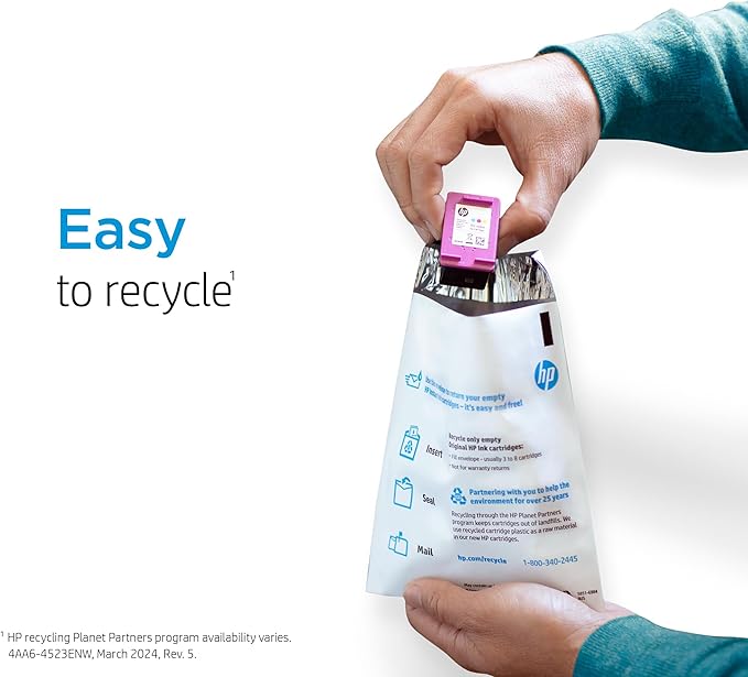 HP 64 Tri-color Ink Cartridge for HP Printers | Works with Printer Series: ENVY Inspire 7950e; ENVY Photo 6200, 7100, 7800; Tango | Eligible for Instant Ink | N9J89AN