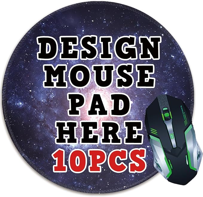 8 Pcs Custom Round Mouse Pad Small, Personalized Cool Mouse Pad with Picture, Customized Small Mousepad, Personalized Gifts for Him, 8in*8in
