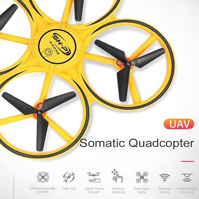 2025 Upgraded Hand Controlled Drone for kids,Somatosensory aircraft with Smart Watch Controlled, Gesture sensing aircraft Cool LED Remote Control Drone 360° Flips,quadcopter,Toys Gifts for Boys and Girls