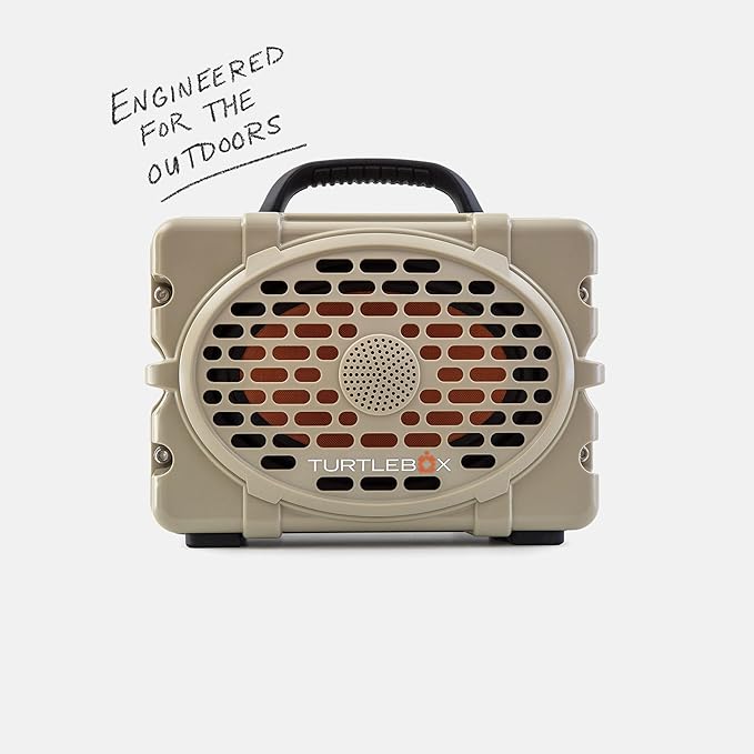 Turtlebox Original Gen 3: Portable Outdoor Bluetooth Speaker – Ultra-Loud (120dB), Waterproof (IP67), Rugged, Impact-Resistant, 3-Day Battery | Party Mode: Unlimited Pairing Stereo, Tan/Tan