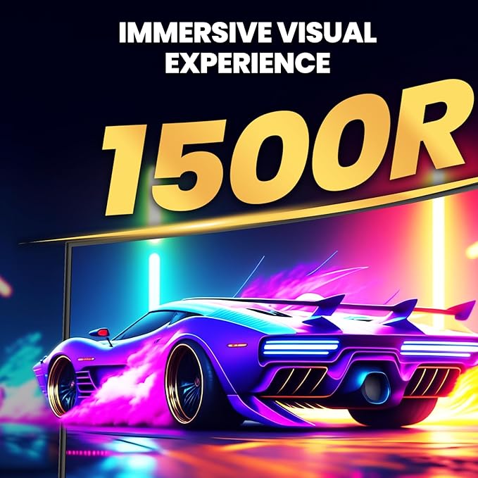 CRUA 49" Curved Gaming Monitor | DQHD(5120 * 1440), 144Hz/165Hz, 1500R, 32:9, AMD FreeSync, 120% sRGB, Height Adjustable Ultra-Wide Screen Monitors, HDMI 2.1 & DP 1.4, Wall Mount Install- Black