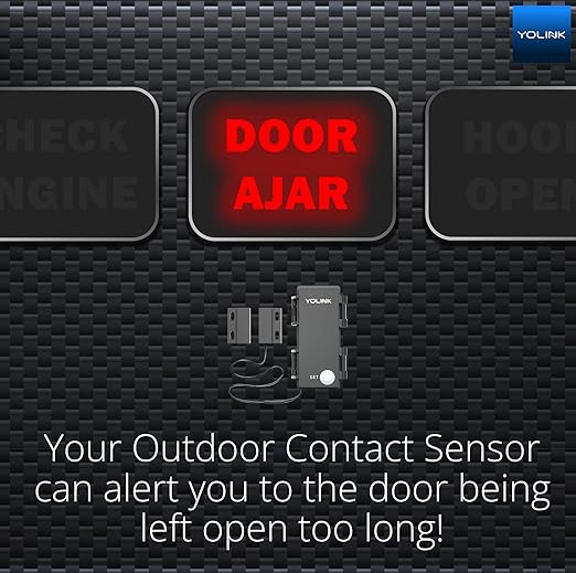 YoLink LoRa Smart Outdoor Contact Sensor & SpeakerHub Starter Kit: SpeakerHub Audio hub, (2) Gate & Shed Door Sensors, Email/SMS/Push Alerts, 1/4 Mile Open Air Range, Alexa, IFTTT, Home Assistant