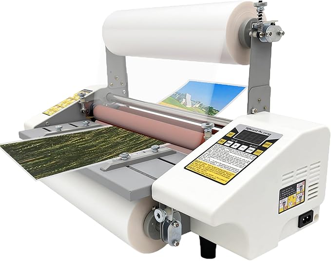 Updated Hot Cold Roll Laminator 17.32"/A2+ Digital Thermal Laminating Machine Single/Dual Sides Lamination for Printing Shops, Advertising Company