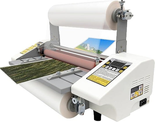 Updated Hot Cold Roll Laminator 17.32"/A2+ Digital Thermal Laminating Machine Single/Dual Sides Lamination for Printing Shops, Advertising Company