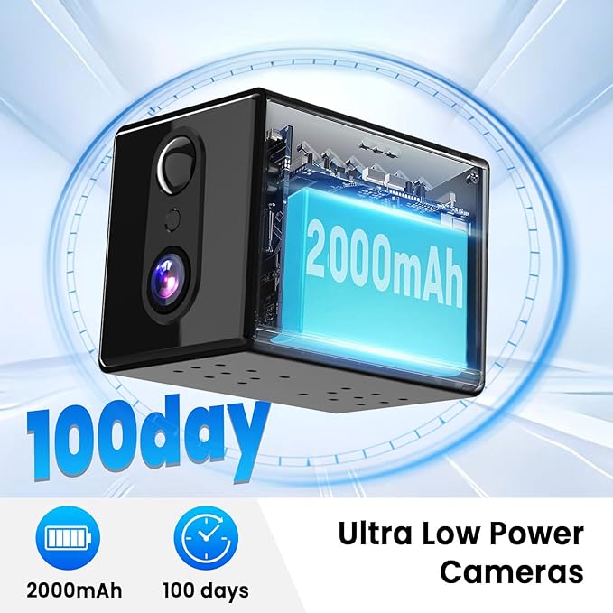 2025 Upgraded 5GHz WiFi Hidden Spy Camera, 4K Wireless Indoor Security Cam, Surveillance Nanny Cam, Pet & Car Camera with Longer Battery Life(APP:O-KAM Pro)