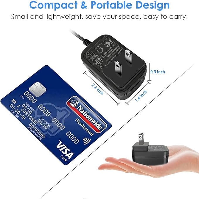 15W Charger Power Cord Compatible with Alexa Echo Dot (3rd 4th 5th Gen), Show 5 (1st 2nd Gen), Fire TV Cube, Pop, Spot 12V 1.25A Power Adapter.