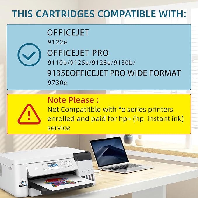 936e 936XL Ink Cartridges Combo Pack High Page Yield Compatible for HP 936 936e Ink Cartridge Work for OfficeJet Pro 9125e 9120e 9135e 9110b 9130b 9128e 9130b 9122e 9730e with Chip (4-Pack)
