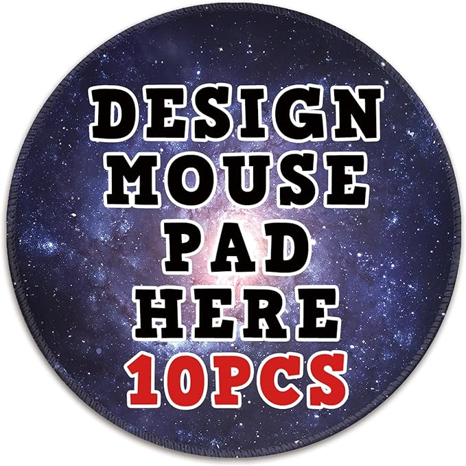 8 Pcs Custom Round Mouse Pad Small, Personalized Cool Mouse Pad with Picture, Customized Small Mousepad, Personalized Gifts for Him, 8in*8in