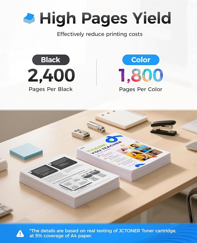 128A Toner Cartridge 4-Pack High Yield Replacement for 128A CE320A CE321A CE322A CE323A Compatible with HP Laserjet Pro Color MFP CM1415fn CM1415fnw CP1525nw CP1525n Printer Black Cyan Yellow Magenta