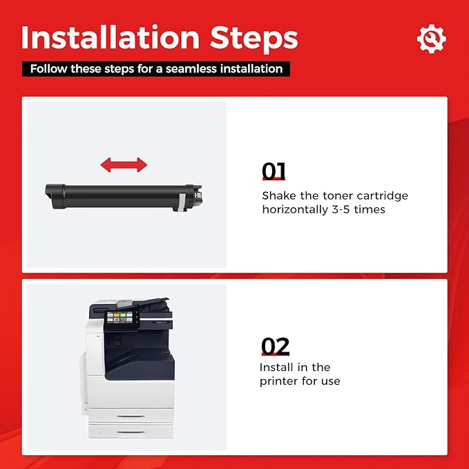 Versalink B7125 B7130 B7135 Black High Capacity Toner Cartridge 2-Pack Replacement for Xerox 006R01818 Toner Compatible with Xerox Versalink B7125 B7130 B7135 Laser Printer Ink All-in-One Copier Copy