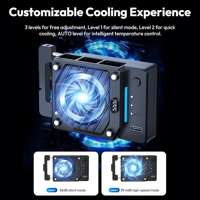 ULANZI CU01 Camera Cooler for DSLR & Mirrorless Cameras, Portable Cooling Fan with 3 Speeds for 4K Video Recording, Long Exposure Outdoor Photography, Hot Weather & Studio Use(No Battery,Cooler Only)