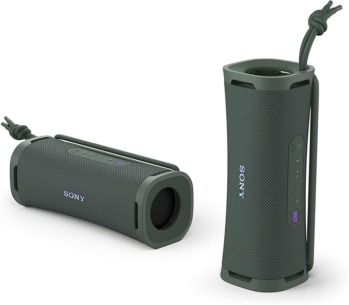 Sony ULT Field 1 Waterproof Portable Bluetooth Speaker, Enhanced Bass, 12h Battery, IP67 Rated Dustproof Shockproof Rustproof, Detachable Strap SRSULT10H, Forest Gray