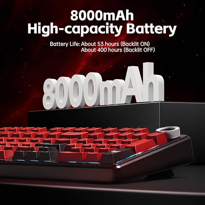 x Aula F99 Pro Keyboard, Wireless Mechanical Keyboards Gaming Hot Swappable Custom Creamy Keyboard 96% Gasket Tri-Mode BT5.0/2.4GHz/USB-C,RGB Backlit PC Gaming Keyboards,Pre-lubed Ice Vein Switch