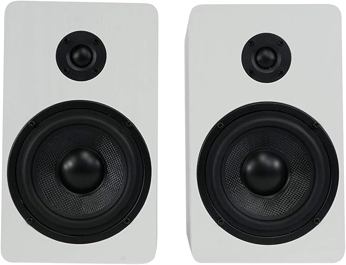 Rockville 2 RockShelf 54W 360w White 5.25"" Home Theater Bookshelf Speakers/4 Ohm, RockShelf 54W V2