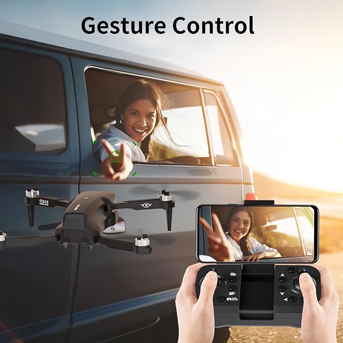 Mini Drone with 1080P Camera for Adults,RGB LED Light FPV Drone Quadcopter for Beginners,One Key Take Off/Land Altitude Hold,Optical Flow Positioning Gravity Gesture Control,toys for kids boy girl