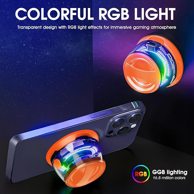 Magnetic Bluetooth Speaker,Small Bluetooth Speaker with Multi-RGB Color Light and Phone Holder for Metal Surface, Perfect Mini Speaker for Shower,Room,Bike,Car,Outdoor Gifts for Teens (1 Pack Orange)