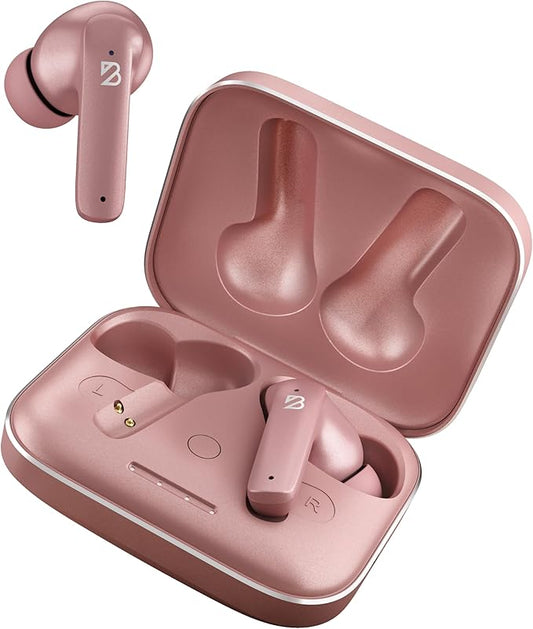 Back Bay Audio [USA-Based iPhone + Android Wireless Earbuds Bluetooth V5.3, Sweatproof Air Buds for Android Phones, Small Sports Bass Earphones with Wireless Mic for iPhone iOS, Bluetooth Earphones