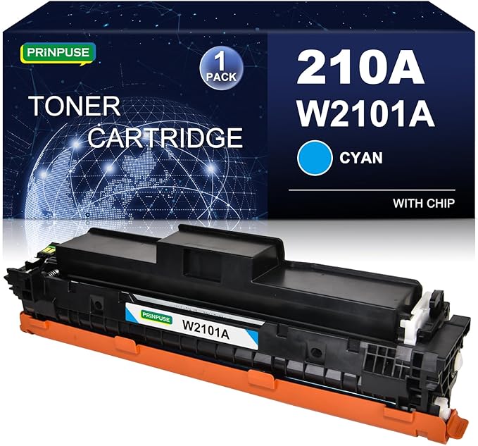 W2101A 210A Cyan Toner Cartridge Compatible for HP 210A W2101A 210X W2101X Used with HP Printer Color Laserjet Pro 4201dw 4201dn MFP 4301fdw 4301fdn