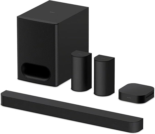Sony BRAVIA Theater System 6, 5.1ch Home Theater System Sound bar with subwoofer and Rear Speakers, Surround Sound by Dolby Atmos/DTS:X Compatible HT-S60