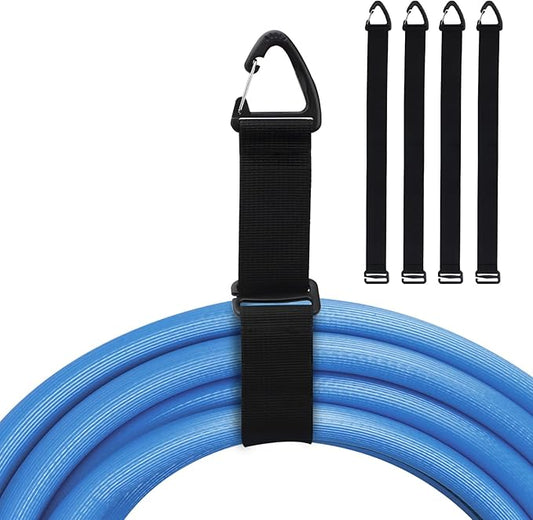 Easy Hang Extension Cord Holder Organizer, Tightened by Gravity, Heavy Duty Storage Straps,Perfect for Garage Organization, 4 PCS 18", Black