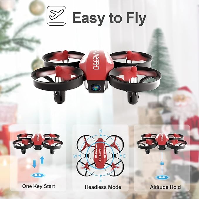 Cheerwing CW10 Mini Drone for Kids WiFi FPV Drone with Camera, RC Drone Gift Toy for Boys and Girls with Auto Hovering, Voice Control