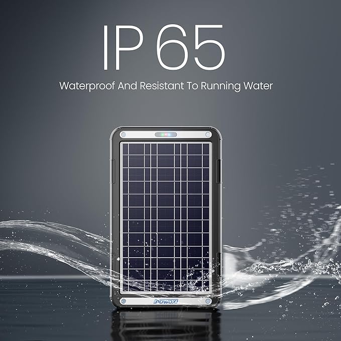 POWOXI 12V Solar Car Battery Charger: 12W Solar Trickle Charger Maintainer with MPPT Controller for Car - RV Boat Marine Motorcycle - Solar Panel Kit for Automotive Trailer Truck Snowmobile Tractor