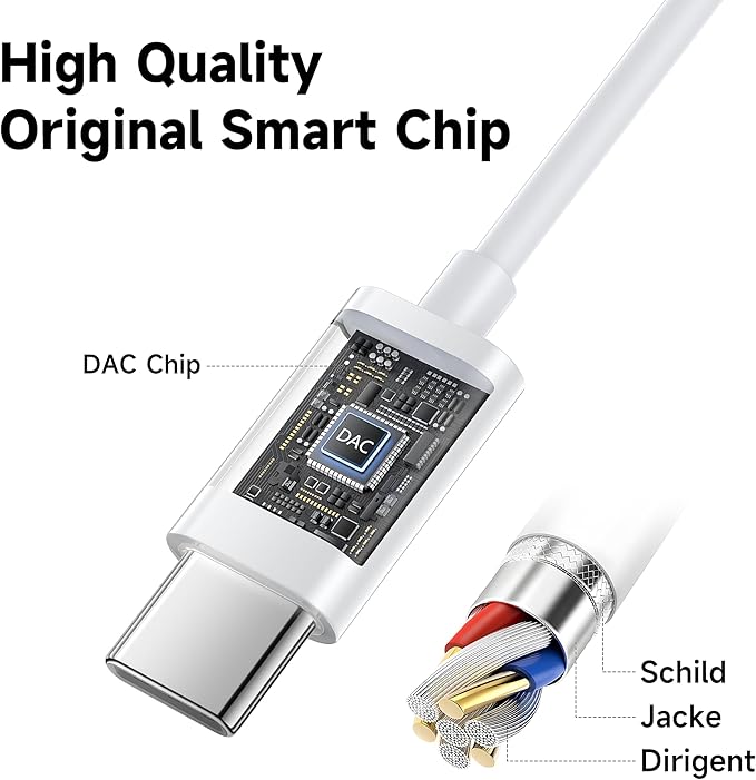 USB C Headphones for iPhone 17 16e 15 [2 Pack], Wired Earphones with Mic & Volume Control,Wired Headphones for iPhone Air/17/17Pro/17Pro Max/16e/ for iPad Pro/for Samsung S25/S24/S23 Earbuds