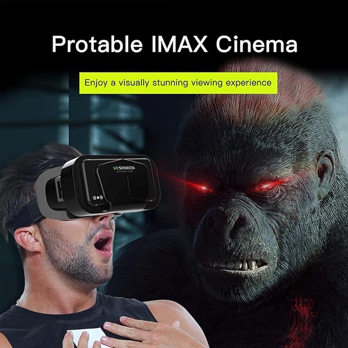 VR Headset with Controller for iPhone & Android – 3D Virtual Reality Glasses for 4.7″–6.5″ Phones, Adjustable Goggles for Movies, Games, Gift-Ready (Standard Edition (with Controller))